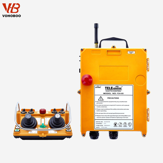 F24-60 Heavy Duty Dual Joystick Wireless Industrial Remote Control for Cranes Truck Winch