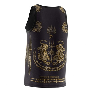 T-shirt et short de boxe thaïlandaise à séchage rapide, doux, sublimé, pour l'entraînement, sans manches - Product Image 4