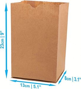 ถุงกระดาษคราฟท์สีน้ำตาลธรรมชาติแบบก้นแบนสำหรับใส่สินค้า - Product Image 6