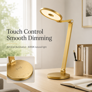 Modern <b>LED</b> Desk Lamp Brushed Metal <b>Table</b> <b>Light</b> Touch Control Dimmable Reading Lamp for Bedroom Office Hotel OEM ODM - Product Image 3