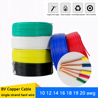 Cable Eléctrico de Cobre de 4 mm con Aislamiento de PVC BVR de 1 mm de Espesor, 450/750 V, Precio de Fábrica, para Uso en Edificios