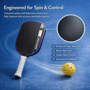 Racchetta da Pickleball HYM 2026 OEM Approvata USAPA UPA-A Agassi <span class=keywords><strong>GRAF</strong></span> Pro V 16mm GEN5 con Telaio Cinetico in Fibra di Carbonio Termoformata - Product Image 2