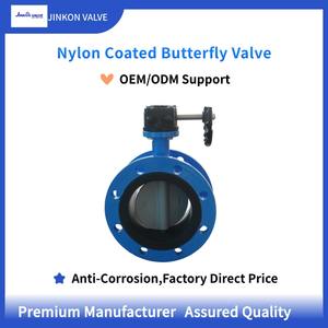 Valvola a Farfalla Flangiata in Ghisa Sferoidale con Disco Rivestito in Nylon e Guarnizione EPDM, Standard DIN ANSI JIS, Valvola Industriale - Product Image 2