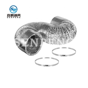 Vendita diretta dalla fabbrica in alluminio singolo/doppio strato ignifugo Non isolato durevole foglio di alluminio <span class=keywords><strong>flessibile</strong></span> condotto di ventilazione - Product Image 3