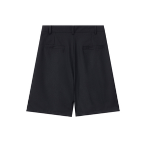 Wholesale OEM Custom Men's Tailored Dress <strong>Shorts</strong> <strong>Black</strong> Pleated Suit <strong>Shorts</strong> <strong>Smart</strong> Casual Summer <strong>Shorts</strong> - Product Image 2