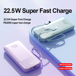 PD22.5W Tragbare Mini-<span class=keywords><strong>Power</strong></span> banks mit Kabel-Not-Schnell ladung 10000mAh 20000mAh 30000mAh Logo-Telefon - Product Image 3