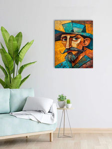 HAOWAI OEM ritratto Vintage tela da parete arte vetro all'ingrosso arte Mozart ritratto parete arte per caffè e soggiorno - Product Image 3