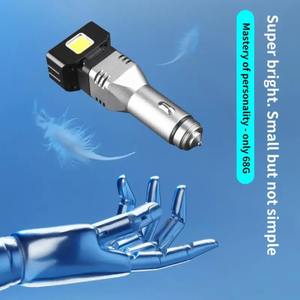 LED Flashlight <b>MINI</b> Car Chargeable <b>Lantern</b> Torch Powerful Lamp Built-in Li-ion Battery Car Cigarette Lighter Socket Light - Product Image 4