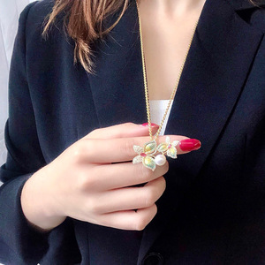 XILIANGFEIZI DIY Emaille-bemalte Zirkon-Schmetterlingsbrosche für Damen, Perlen-Corsage, hohl, passend für 8*<span class=keywords><strong>9mm</strong></span> - Product Image 5