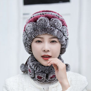 Women's Winter <b>Hat</b> <b>Scarf</b> Set DSX Brand Solid Pattern 58-60CM Head Circumference Stylish Warm Casual Outdoor Use - Product Image 4