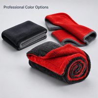 Serviette de voiture en microfibre double face à boucles torsadées, chenille bicolore, pour le séchage et le detailing automobile, logo personnalisé, vente en gros