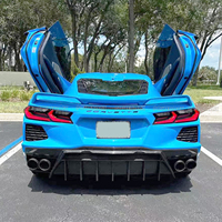Diffuseur de pare-chocs arrière en fibre de carbone style 5vm pour Corvette C8 Z51 Stingray 2020 et plus