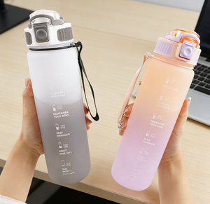 Botella de Agua Deportiva de Gran Capacidad con Marcador de Tiempo, de Plástico, Motivacional, para Escalar y Correr - Product Image 2