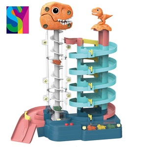 SY bricolage assembler bâtiment <span class=keywords><strong>dinosaure</strong></span> coulissant piste de course électrique étages Lots ensemble plus récent Parking <span class=keywords><strong>Garage</strong></span> camion jouets - Product Image 1