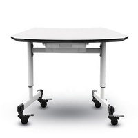 Bureau d'ordinateur portable à hauteur réglable assis debout Table de poste de travail d'ordinateur d'école mobile