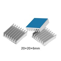 Radiateur de refroidissement en aluminium multi-échelles, pour puce électronique IC Raspberry Pi, avec bande conductrice thermique, 1/10 pièces