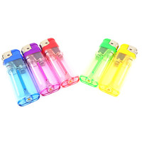 Briquet électronique en plastique en gros d'usine, briquet de cuisine pas cher avec logo personnalisé, briquet de poche rechargeable