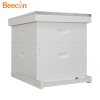 Nouvelle ruche Langstroth à 8 cadres et 2 couches, peinte en blanc, avec joint en queue d'aronde, en bois de sapin, pour l'apiculture