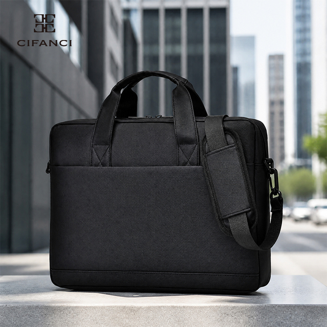 Fashionable Waterproof Business Large Capacity Laptop Handbag Briefcase Tablet Shoulder Strap Document Travel Office Daily Work