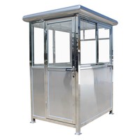 Kiosques de sécurité modulaires portables en acier inoxydable préfabriqués pour l'extérieur, cabines de garde personnalisées, kiosque de paiement des péages