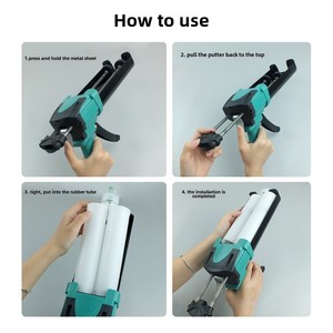 Pistola de Pegamento AB Manual de Grado Industrial, 400 ml, Relación 1:1, Doble Grupo, con Barril de Resina Epoxi, Universal para Plástico, 400 ml 1:1 Industrial - Product Image 2