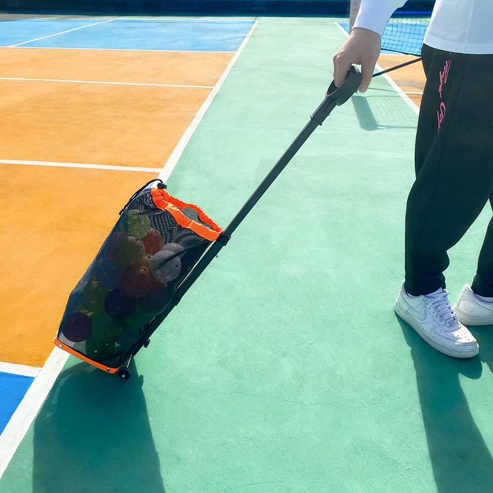 Collector Pickleball Picker Tube Tennis Ball Retriever Pick up Equipment Professional Pickleball Ball Picker Tool With Wheels