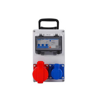 Caja de Distribución de Energía Portátil para Exteriores, Impermeable IP67, Caja de Conexiones Industrial Completa para Mantenimiento