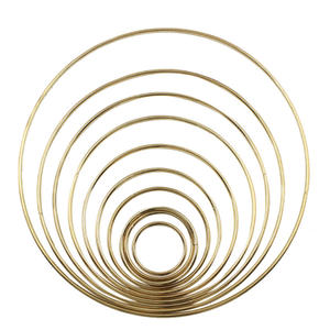 Décoration intérieure, fournitures de macramé, projets d'artisanat, cerceaux en métal doré pour <span class=keywords><strong>attrape</strong></span>-rêves, couronnes - Product Image 1