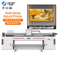 Imprimante UV à plat grand format hybride LETOP Factory 1900MM pour acrylique et PVC, fabrication d'imprimantes grand format