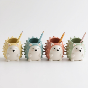 Magnete da frigo in ceramica a forma di <span class=keywords><strong>riccio</strong></span>, decorazione per cucina a tema animale con personalizzazione completa (dimensione/colore/motivo della colonna vertebrale) - Product Image 4