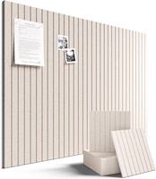 Panneau acoustique en feutre PET à rainures, insonorisant, gravé, en fibre de polyester, pour mur