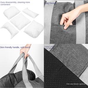 Yaratıcı taşınabilir çevre dostu kare SUV ön arka bez köpek kulübesi ev açık kullanım için katı desen kış aksesuar - Product Image 4