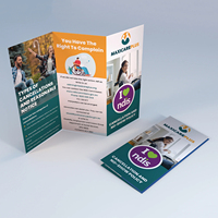 Design personnalisé A4 A5 A6 papier Manuel d'utilisation Brochure d'impression Brochure à trois volets Flyers Publicité d'entreprise Brochure à trois volets