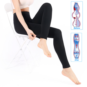 Medias de compresión médicas sin pie para mujer, de cintura alta, 20-30 mmHg, para linfedema y antivarices, de compresión firme - Product Image 2