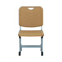 Chaise en plastique portable réglable en hauteur, siège en PP durable, chaise d'étudiant