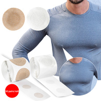 Autocollants de poitrine invisibles pour hommes, vendus en rouleaux, 50 paires par rouleau, cache-tétons jetables en tissu non tissé, couvre-mamelons jetables