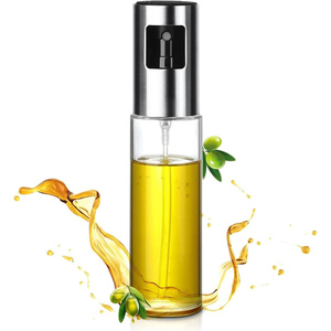 ขวดสเปรย์น้ำมันแบบแก้วขนาดเล็ก 100 มล. สำหรับทำอาหารนอกบ้าน ปิ้งย่าง ทำสลัด อบ ทอด พร้อมขีดบอกปริมาณ - Product Image 1