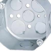 Boîte électrique octogonale en acier 4x4, profondeur 2 1/8 pouces, avec découpe concentrique, boîte de jonction, norme américaine