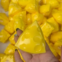 60 Designs Stressverlichtende Fidget Zachte ASMR Knisperende Mini Kaasblokjes Knijp Speelgoed Baksteen Gevulde Kaas Knijp Speelgoed