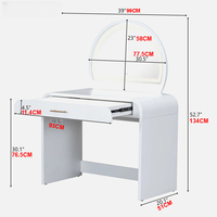 Coiffeuse d'intérieur simple de style européen au design personnalisé Coiffeuse de chambre de villa en gros avec lumière LED