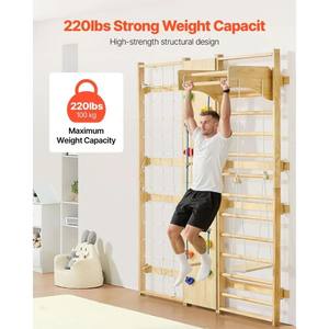 Vente en gros usine : Ensemble de <span class=keywords><strong>jeu</strong></span> mural 9-en-1 personnalisé <span class=keywords><strong>pour</strong></span> enfants, structure d'escalade en bois <span class=keywords><strong>pour</strong></span> salle de sport intérieure - Product Image 3