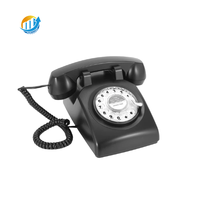 Téléphone Rotatif Vintage en Gros pour Mariages, Fonction d'Enregistrement Vocal Personnalisable, Décorations de Mariage