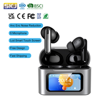 Écouteurs tactiles sans fil TWS avec 6 micros et ANC, chipset JL, Bluetooth 5.3, intra-auriculaires, pour le sport et le gaming