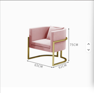 Canapé individuel pour visiteurs d'hôtel, design moderne, en velours, pour espace lounge, immeuble de bureaux, canapé de loisirs, chaise de réception pour invités - Product Image 2