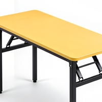 Table pliante épaissie en MDF, surface de travail stable, pliage facile, empilable, pour table de repas en plein air, pour événements, table portable