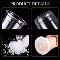 Gobelets jetables transparents en PET pour boissons froides, personnalisables avec logo, pour bubble tea, avec différents types de couvercles disponibles.