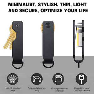Biểu Tượng Tùy Chỉnh Thông Minh Cho <span class=keywords><strong>Key</strong></span> Tổ Chức Mỏng Kim Loại Nhôm Keychain Trường Hợp Pocket Gấp Móc Chìa Khóa Chủ Vít Cho Sử Dụng Hàng Ngày Phong Cách - Product Image 4