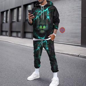 Nouvel ensemble de survêtement 3D <span class=keywords><strong>2021</strong></span> pour <span class=keywords><strong>homme</strong></span> – Sweat à capuche et pantalon décontracté à manches longues – Tenue de sport deux pièces <span class=keywords><strong>tendance</strong></span> - Product Image 2