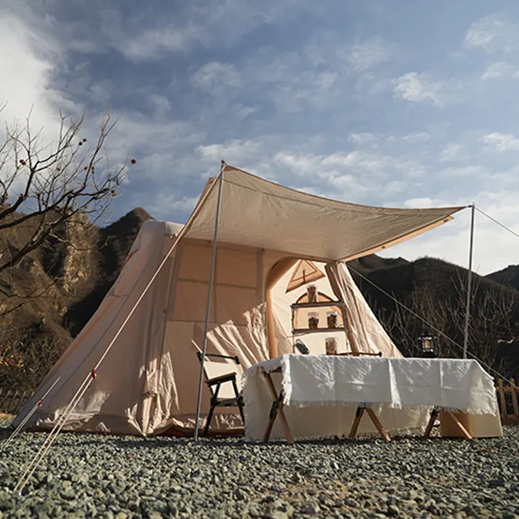 Nuevo modelo de alta calidad fiesta familia Gran Lujo viaje al aire libre tienda inflable para acampar