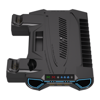 Support de ventilateur silencieux pour console PS5, station de charge rapide pour manette P5 avec support pour casque, organisateur de 12 jeux sur disque